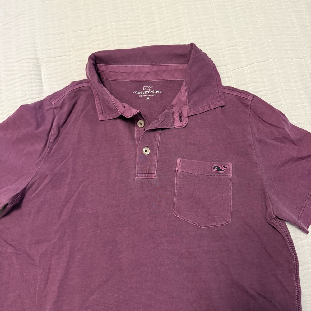 Boy’s Plum Vineyard Vines Polo Shirt - Picture 2 of 2